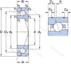 Подшипник 7007 CE/HCP 4AL 1