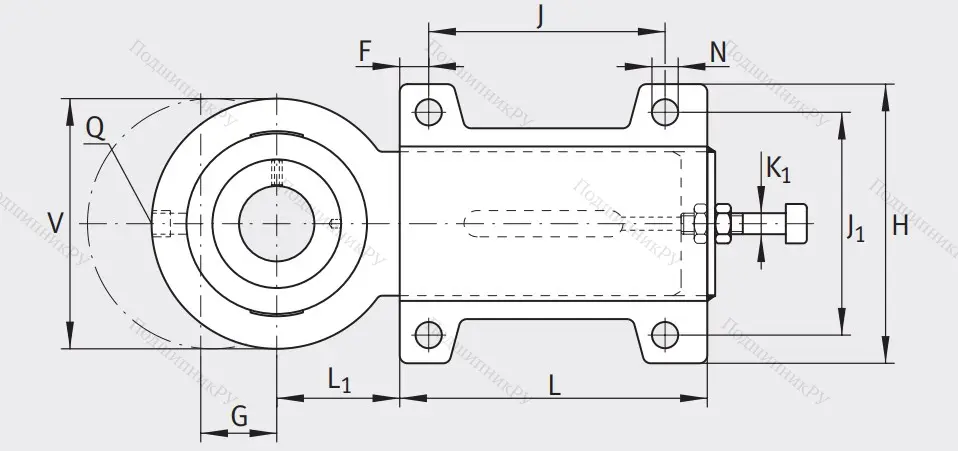 Подшипниковый узел с корпусом-натяжителем PHUSE 25-XL