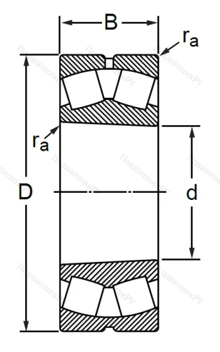 Сферический роликовый подшипник с конической посадкой на вал 113624 АМН (22324 ACKMBW 33) в Ульяновске