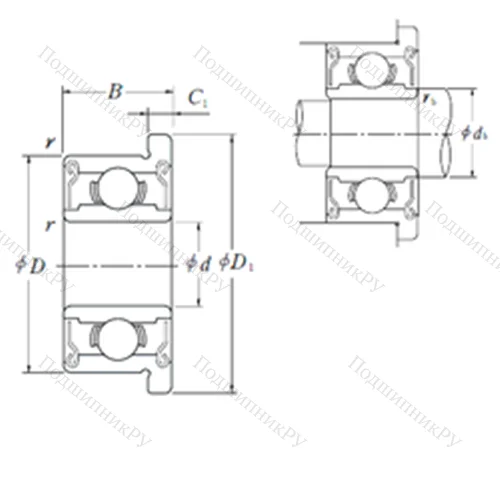 Подшипник шариковый радиальный F 687ZZ
