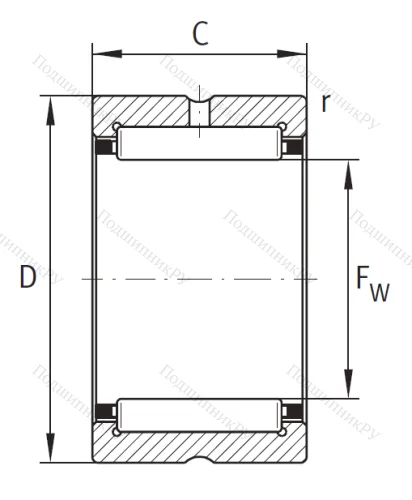Игольчатый подшипник RNA 6901 XL от производителя  INA