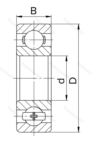 Миниатюрный шариковый подшипник 6-1000084 в Ульяновске