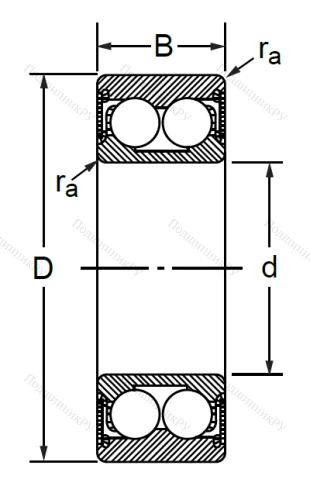 Радиально-упорный шариковый подшипник 3056206 2RS (3206 A 2RSTN) в Ульяновске