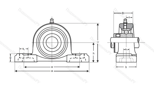 Подшипниковый узел UCP 305 (ASAHI) в Ульяновске