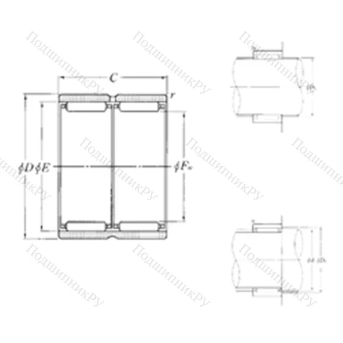 Подшипник игольчатый радиальный RNAO-25?35?26ZW