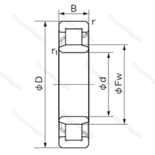 Подшипник роликовый радиальный NU 230