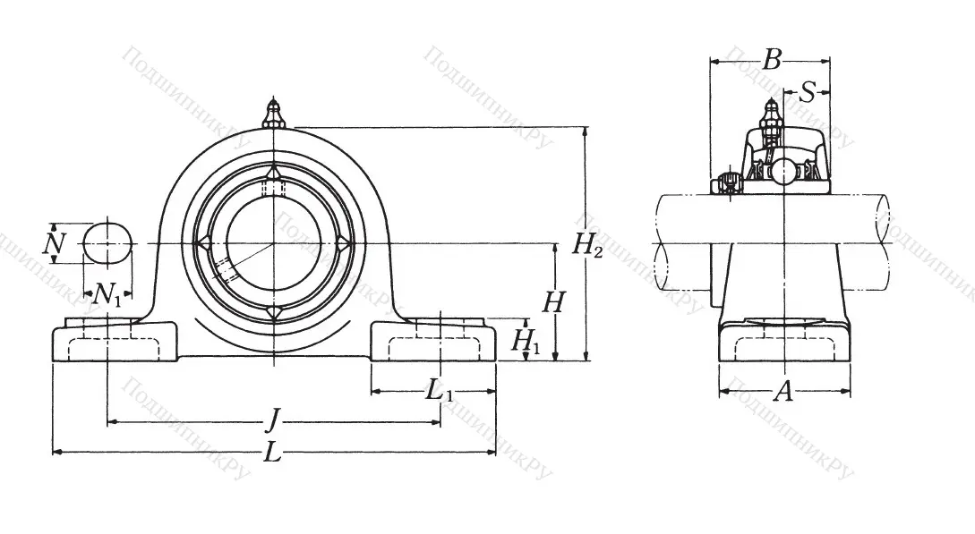 Подшипниковый узел UCP 203 D 1 (NSK)