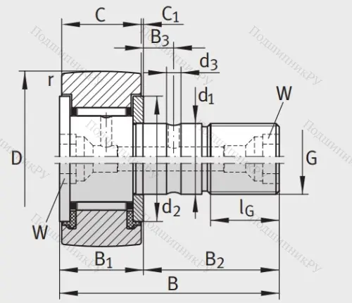 Подшипник KR 72 PP A от производителя  INA