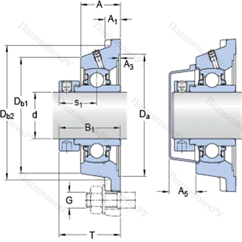 Фланцевые подшипниковые узлы типа Y (корпус типа Y-TECH, квадратный фланец, крепление стопорными винтами) FY 1. WDW