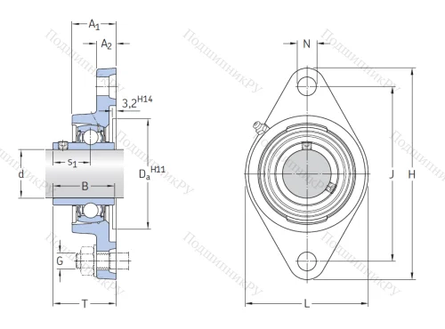 Подшипниковый узел FYTB 20 TF в Ульяновске