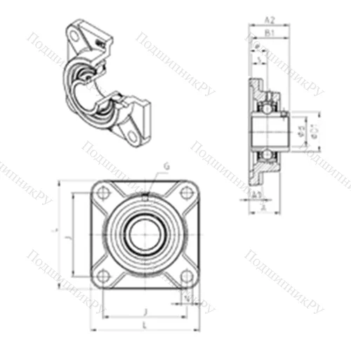 Подшипниковый узел шариковый радиальный UCF 312