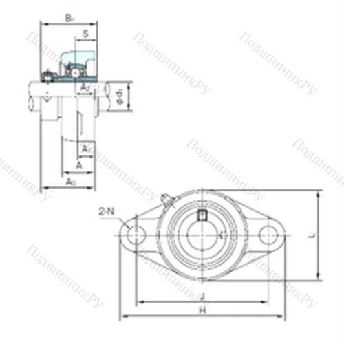 Подшипниковый узел шариковый радиальный UGFL 211