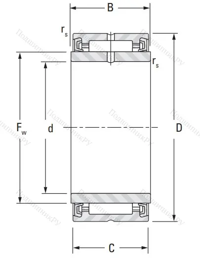 Игольчатый подшипник NA 4907 A 2RS