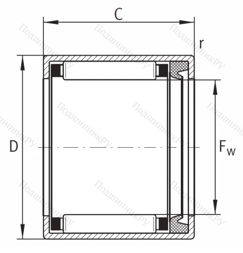 Игольчатый подшипник HK 2018 RS L 271 от производителя  INA