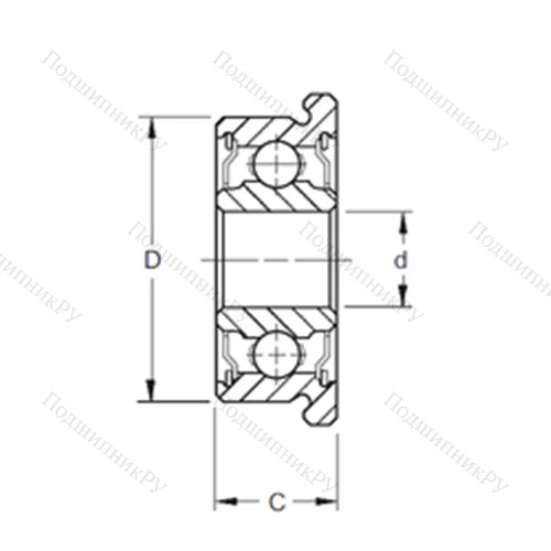 Подшипник шариковый радиальный FR 156-2TS