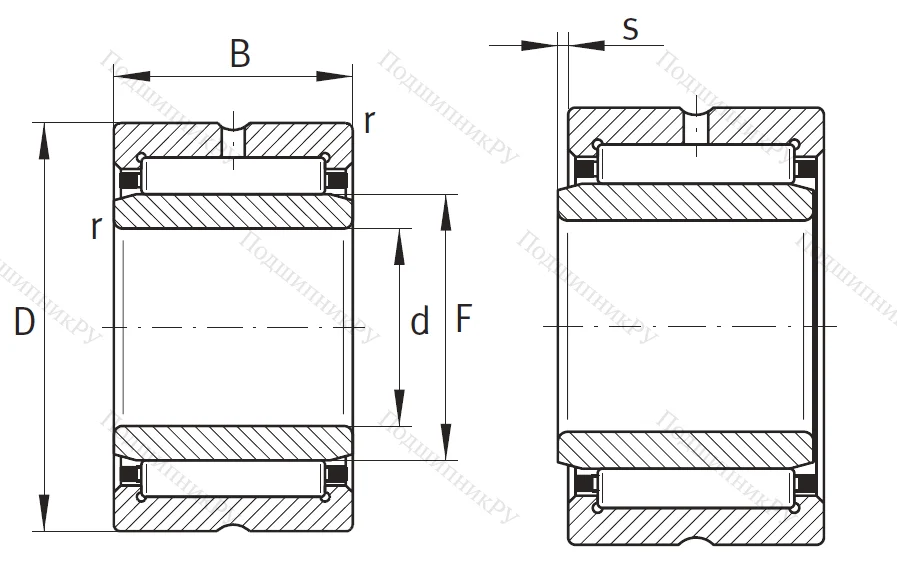 Игольчатый подшипник NA 6903