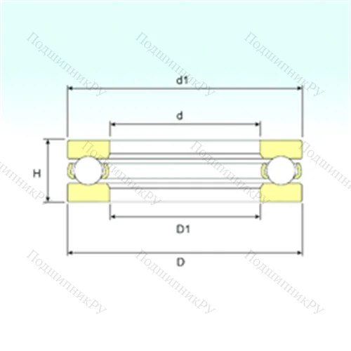 Подшипник шариковый упорный 51148 M