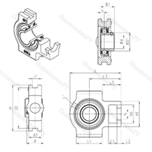 Подшипниковый узел шариковый радиальный UST 202