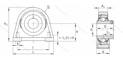 Подшипниковый узел RSHEY 35 XL N в Ульяновске