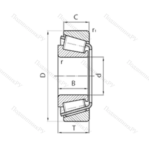 Подшипник роликовый радиально-упорный LM 29748/10