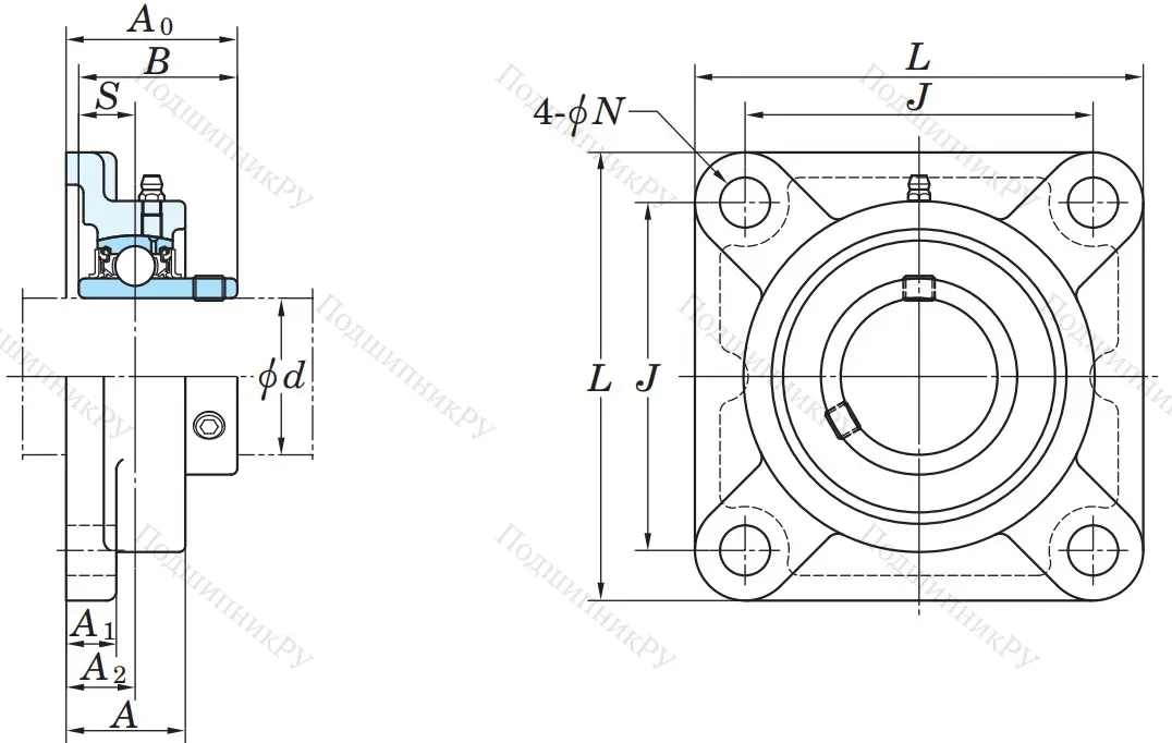 Подшипниковый узел UCF 210 J