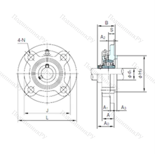 Подшипниковый узел шариковый радиальный UCFCX 10