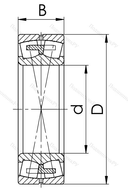 Сферический роликовый подшипник 3614 (22314)