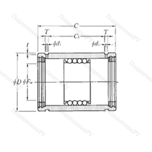 Подшипник шариковый линейный KD 406080LL