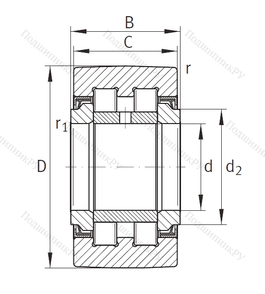 Подшипник PWTR 45100 2RS XL