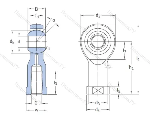 Наконечник штока с внутренней резьбой SIKAC 30 M/VZ 019 в Ульяновске