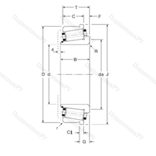 Подшипник роликовый радиально-упорный 112040/112085C от производителя  Gamet