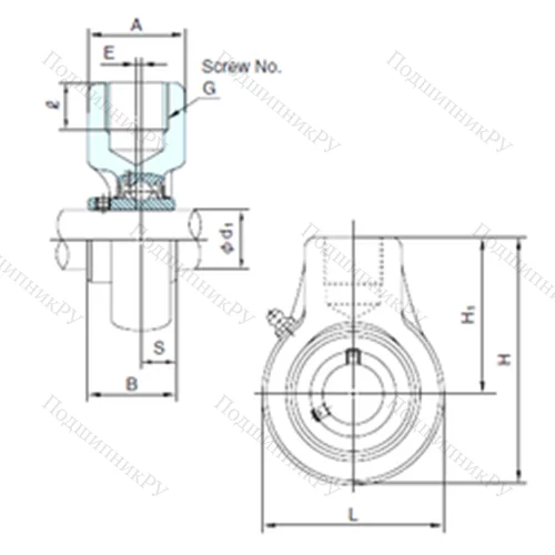 Подшипниковый узел шариковый радиальный UCECH 204
