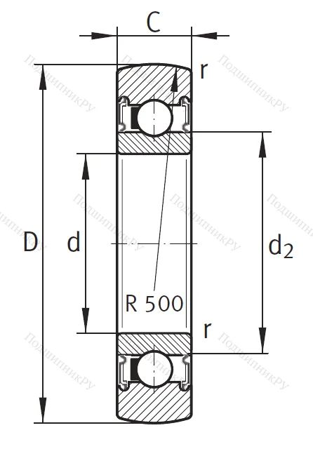 Подшипник LR 208 2RSR