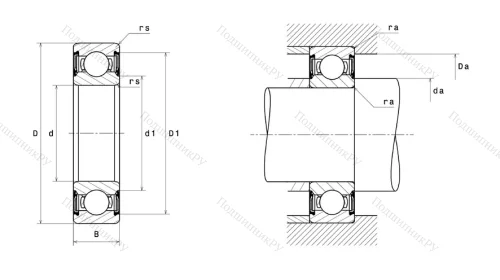 Низкотемпературный подшипник 6202 LT от производителя  SNR