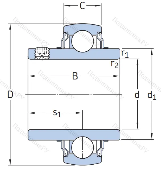 Высокотемпературный подшипник YAR 204 2FW/VA 228