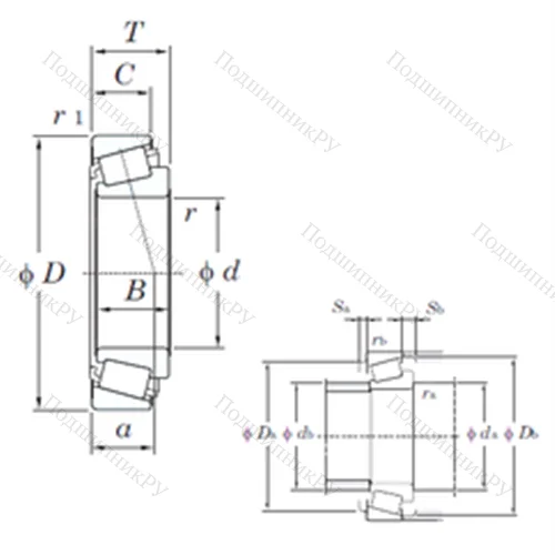 Подшипник роликовый радиально-упорный HI-CAP ST 2555 от производителя  KOYO