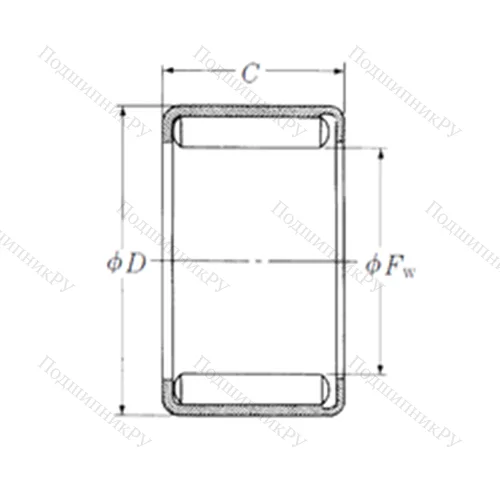 Подшипник игольчатый радиальный YH-1616 от производителя  NSK