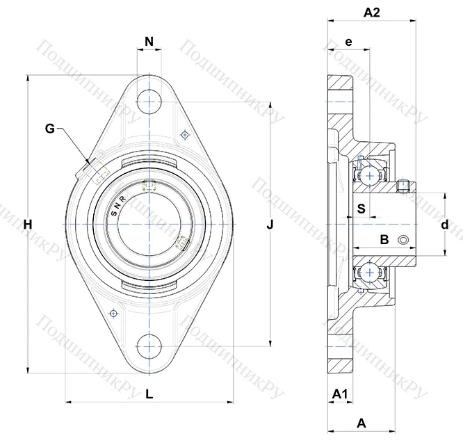 Подшипниковый узел USFLE 207