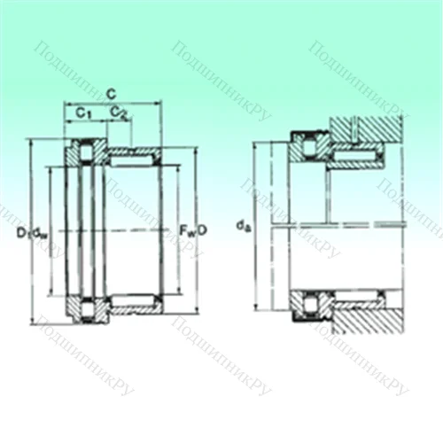 Подшипник комбинированный NKXR 20
