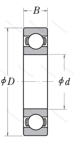 Однорядный шариковый подшипник 6224 CM от производителя  NSK