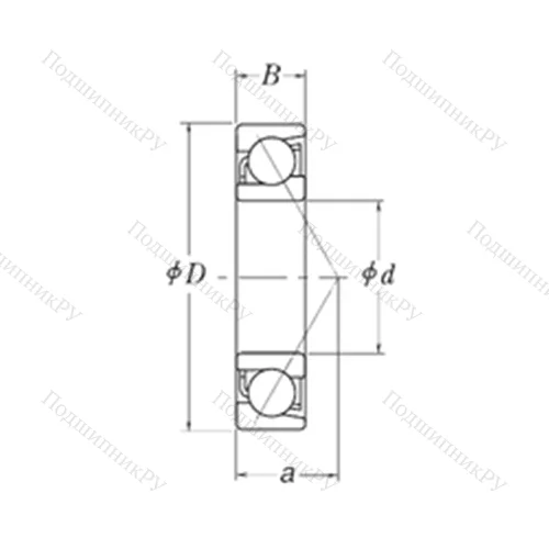 Подшипник шариковый радиально-упорный LJT 9