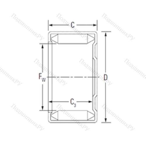 Подшипник игольчатый радиальный DLF 25 16