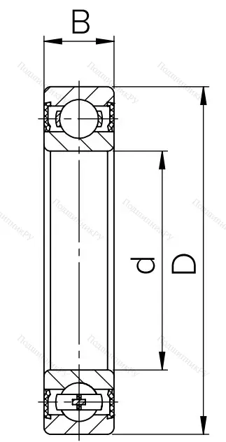 Шариковый однорядный подшипник 180322 (6322 2RS)
