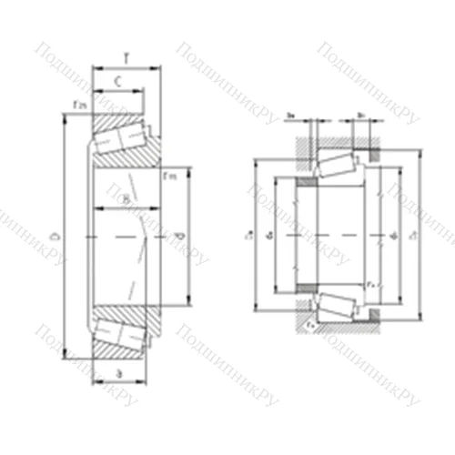 Подшипник роликовый радиально-упорный 32011AX