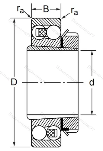 Двухрядный шариковый подшипник 1211 K в Ульяновске
