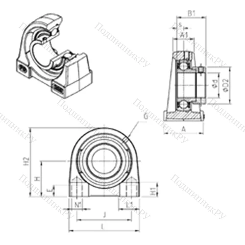 Подшипниковый узел шариковый радиальный ESPG 202