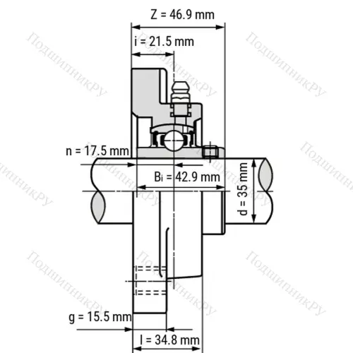 Подшипниковый узел SSUCFPL 207 - Вал: 35 мм