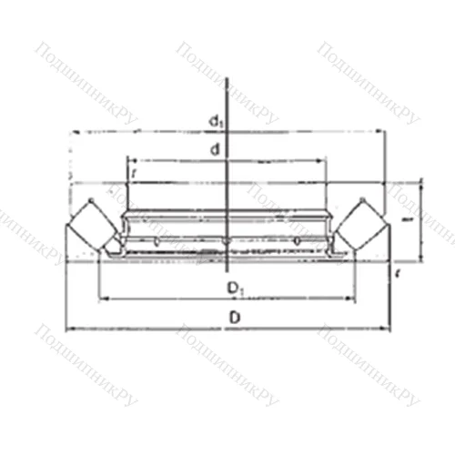 Подшипник роликовый упорно-радиальный 29317M