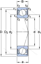 Подшипник S 71917 CD/HCP 4A