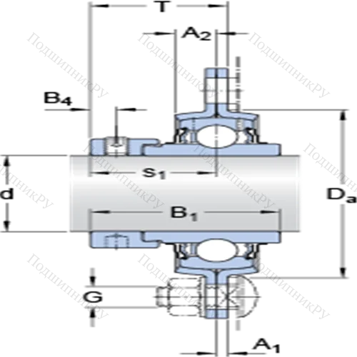 Фланцевые подшипниковые узлы типа Y (литой корпус, круглый фланец, крепление стопорными винтами) PF 25 WF